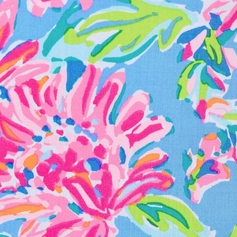 Lilly Pulitzer Mayslie Ruffle Top Mini Skirt Set Blue Peri Sunrise Bay 10, 12 - Picture 13 of 13